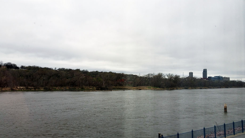 View of the Missouri River from my room